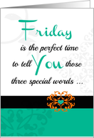 Friday ’Three special words!’ Collection for your favorite adult card