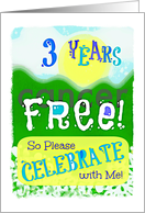 Let’s celebrate the third anniversary of being cancer free! card