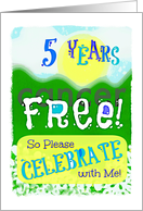 Let’s celebrate the five anniversary of being cancer free! card