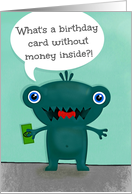 Happy birthday humor during these challenging financial times! card