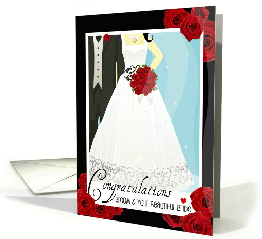Congratulations bride & groom, couple, knot that is tied! card
