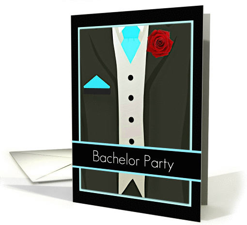 Bachelor Party Invite, elegant collection, tuxedo! card (879014)