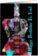 Happy Birthday To You, you rock cool guitar! card