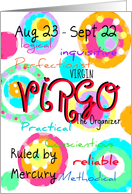Happy Birthday Virgo sign zodiac characteristics! card