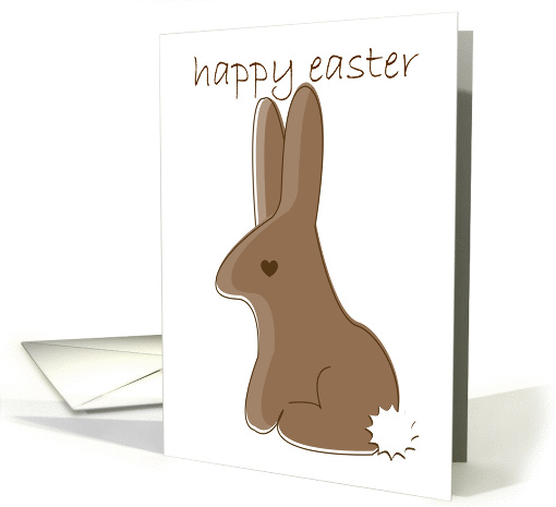 Happy Easter bunny, I love you more than chocolate bunnies! card