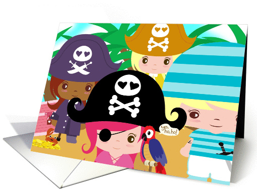 Pirate Girls blank card for any occasion! card (916384)
