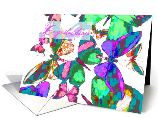 Congratulations, blank notecard,butterflies in flight of... (927888)