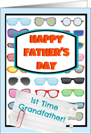 Happy Father’s Day, 1st time grandfather, cool guy, sunglasses! card