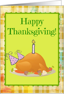 Happy Thanksgiving Turkey on Your Birthday for Birthday Girl! card