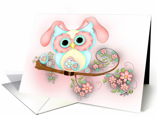Happy Easter From a Sweet Little Hooty card (1049275)