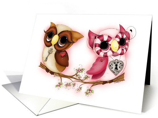 So In Love Hooties - Love Owl card (1049553)
