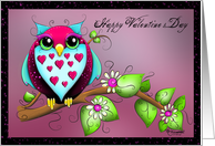 Happy Valentine’s Day from an Owl Who Loves A Lot card