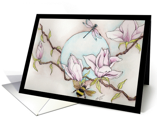 Greetings by the Light of a Magnolia Blossom Moon card (933646)