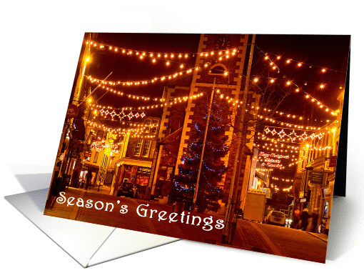 Keswick Christmas lights, Season's Greetings - The Lake District card