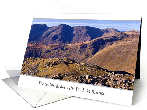The Lake District - The Scafells and Bow Fell - Blank card (877243)