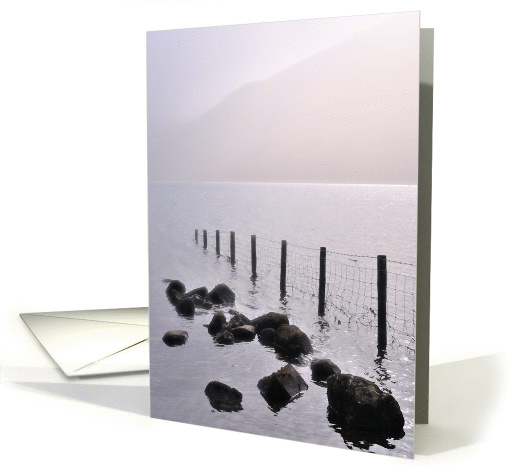 Misty Lake, Wastwater, The Lake District - Blank card (877490)