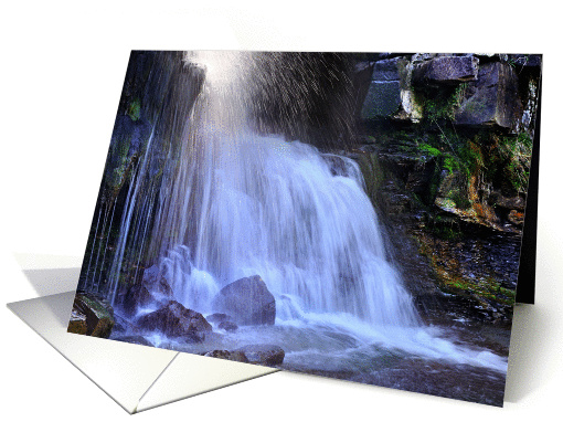 East Gill Force waterfall, Keld, The Yorkshire Dales - Blank card