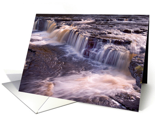 Aysgarth Falls, waterfall, cascade,The Yorkshire Dales - Blank card