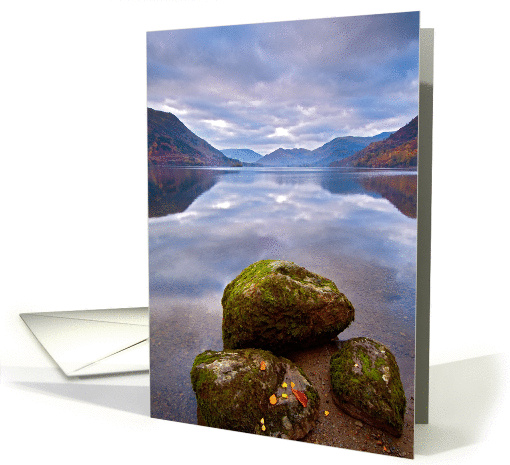 Tranquil Lake scene - The Lake District - Blank card (892270)