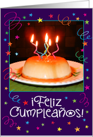 Fun Spanish/English Flan-tastico Birthday Card