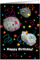 Party Your Asteroids Off Birthday Card