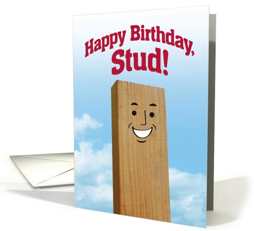 Happy Birthday, Stud! Funny Card for Him card (1095660)