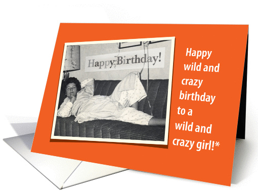Humorous 1950's Birthday Gift Card or Money Holder For Her card