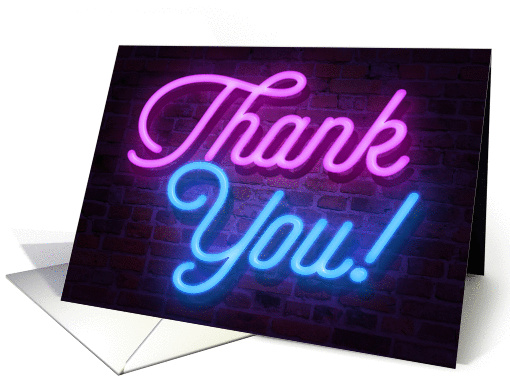 Big Thank You in Neon Lights card (1387014)