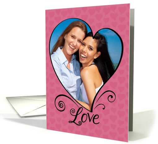 Love- Bursting Heart Photo Card Blank Inside card (904604)