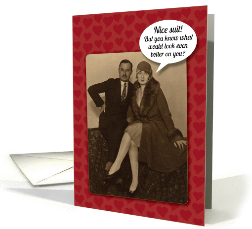 Funny 1930's Vintage Valentine's Day Card for Him card (999313)