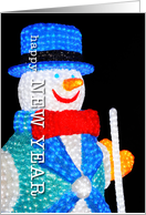 Happy New Year, Snowmen from led lights card