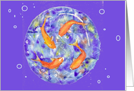 Goldfish Bubble Blank Note card