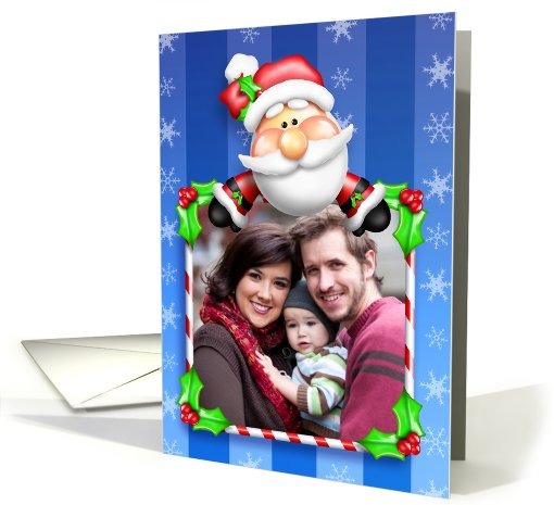 Merry Christmas, Whimsical Santa Personalized Photo card (880133)