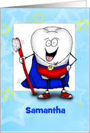 Personalized Super Tooth Congratulations on Lost Tooth card