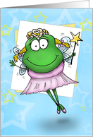 Happy Leap Year Birthday Frog Fairy card