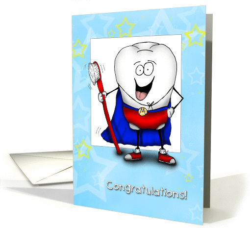 Congratulations on Graduating Dental School Super Tooth card (1062213)