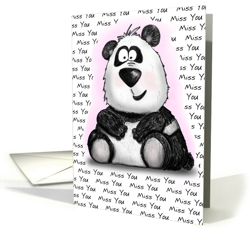 Miss You Cartoon Panda card (1359672)