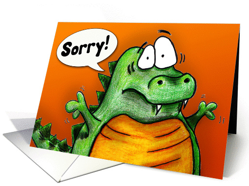 Sorry Gator Blank Note card (900026)