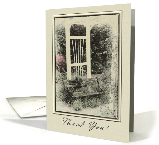 Thank You Antique Garden Bench card (905993)