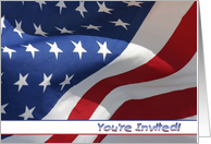 American Flag Patriotic Party Invitation card