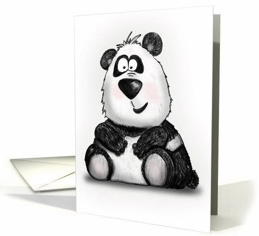 Cartoon Panda Miss You card (907136)