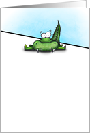Cartoon Alligator Splat Humor Encouragement Card