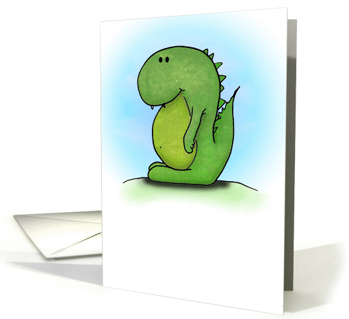 Cute Cartoon Pet Dinosaur Happy Birthday card (927816)