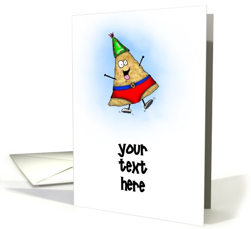 Mini Super Nacho Man Cartoon Birthday card (930220)