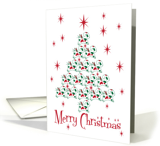 Cat Christmas Tree card (886718)