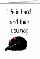 Encouragement: Life is Hard and Then You Nap. card