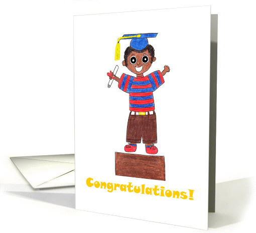 Graduation Card for African-American Boys card (925024)