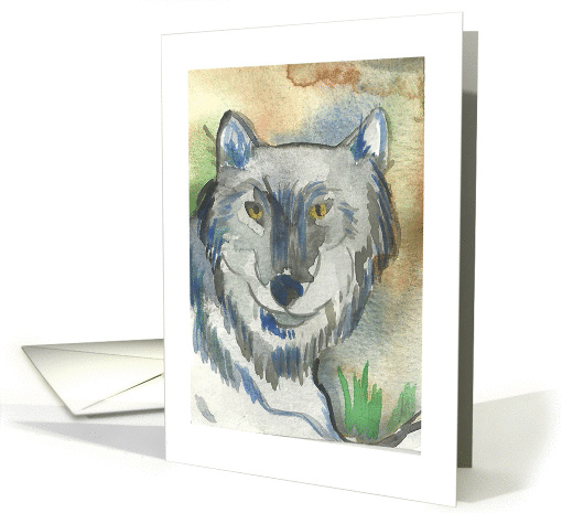 Gray wolf blank card (1344552)