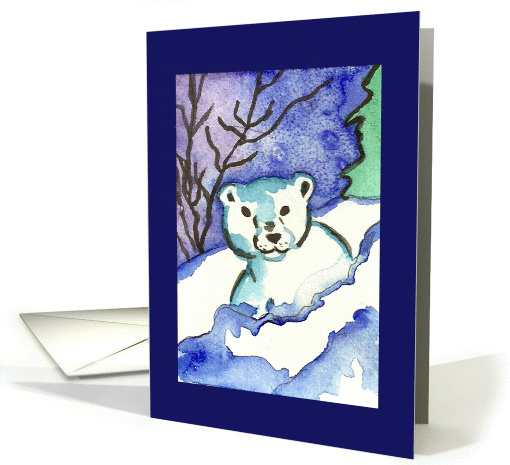 Little polar bear holiday card (1344556)