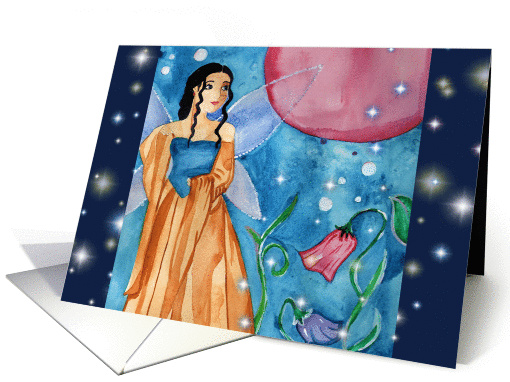 Happy Birthday Moon Fairy Fantasy card (1426192)